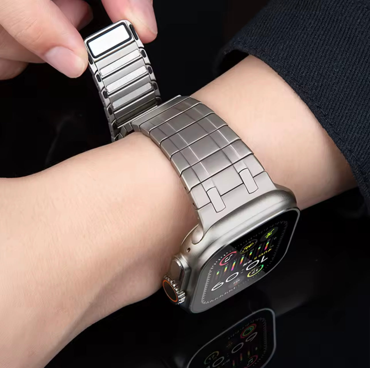 Edelstahl Magnet Gliederarmband für Apple Watch